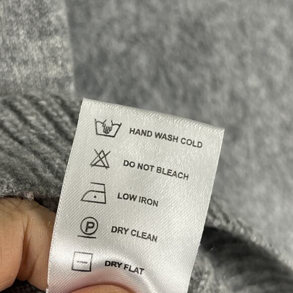 Ann Mashburn Cashmere Sweater Womens Medium Gray Peplum Sleeveless Quiet Luxury - Picture 8 of 14